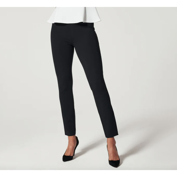 Spanx The Perfect Pant Small Back Seamed Skinny Leg Ankle Classic Black - Picture 1 of 14